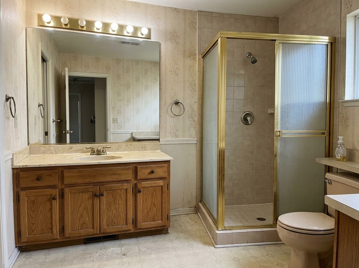 Bathroom renovation, before renovation